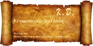 Krompaszky Dalibor névjegykártya